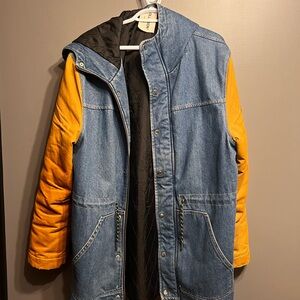 Collusion ASOS Winter Denim Jacket with Khakis Sleeves